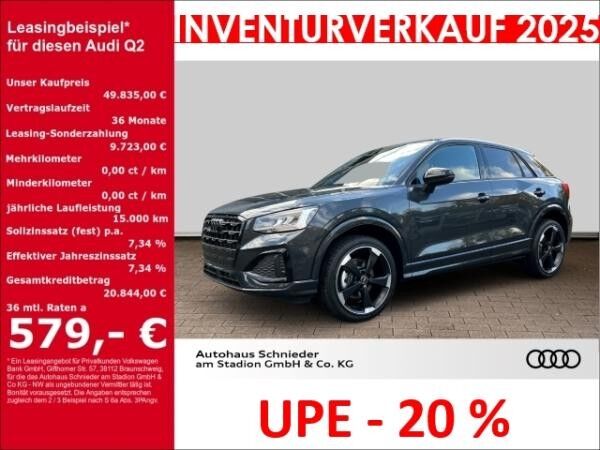 Audi Q2 advanced 35 TFSI S tronic+AHK+LEDER+LED+KAMERA+CARPLAY