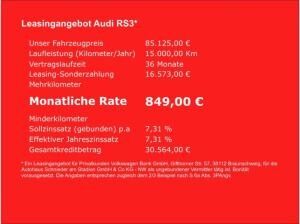 Audi RS3 Sportback 2.5 TFSI quattro HUD+PANO+NAVI+LEDER+MATRIX-LED