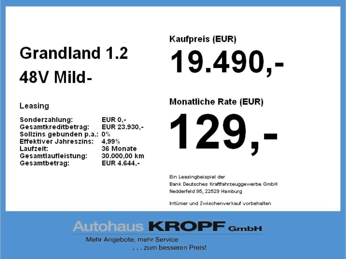 Opel Grandland 1.2 48V Mild- W Edition