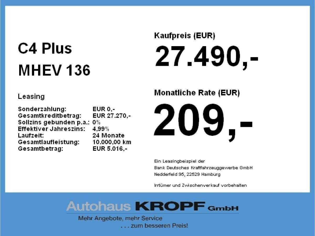 Citroën C4 Plus MHEV