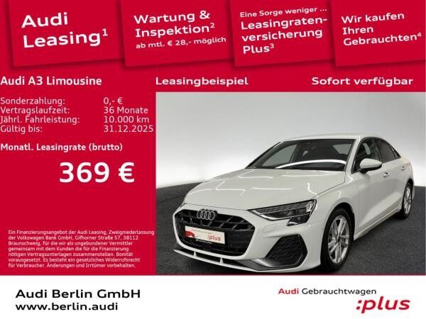 Audi A3 Limousine S line 30 TFSI 6-G. SONOS RFK NAVI