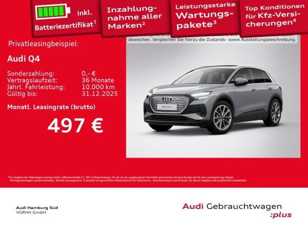 Audi Q4 e-tron Q4 45 e-tron 2xS LINE/PANO/ACC/NAVI/W-PUMPE/LM20