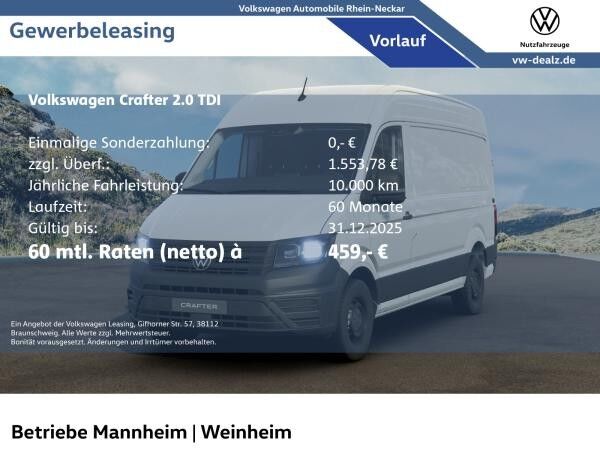 Volkswagen Crafter 35 Kasten 2.0 TDI Klima Allwetter DAB