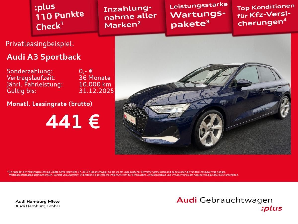 Audi A3 Sportback 35 TFSI advanced S tronic LED Virtual