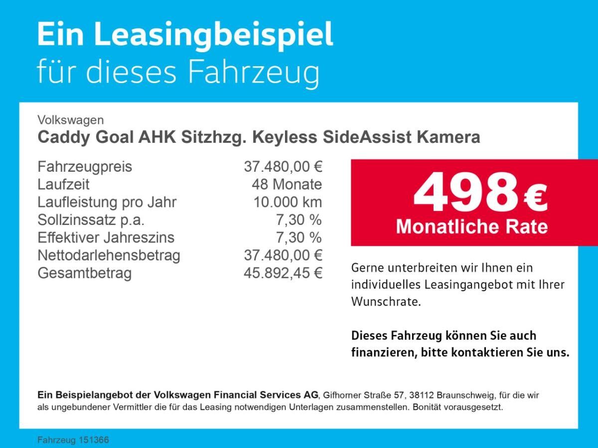Volkswagen Caddy Goal AHK Sitzhzg. Keyless SideAssist Kamera