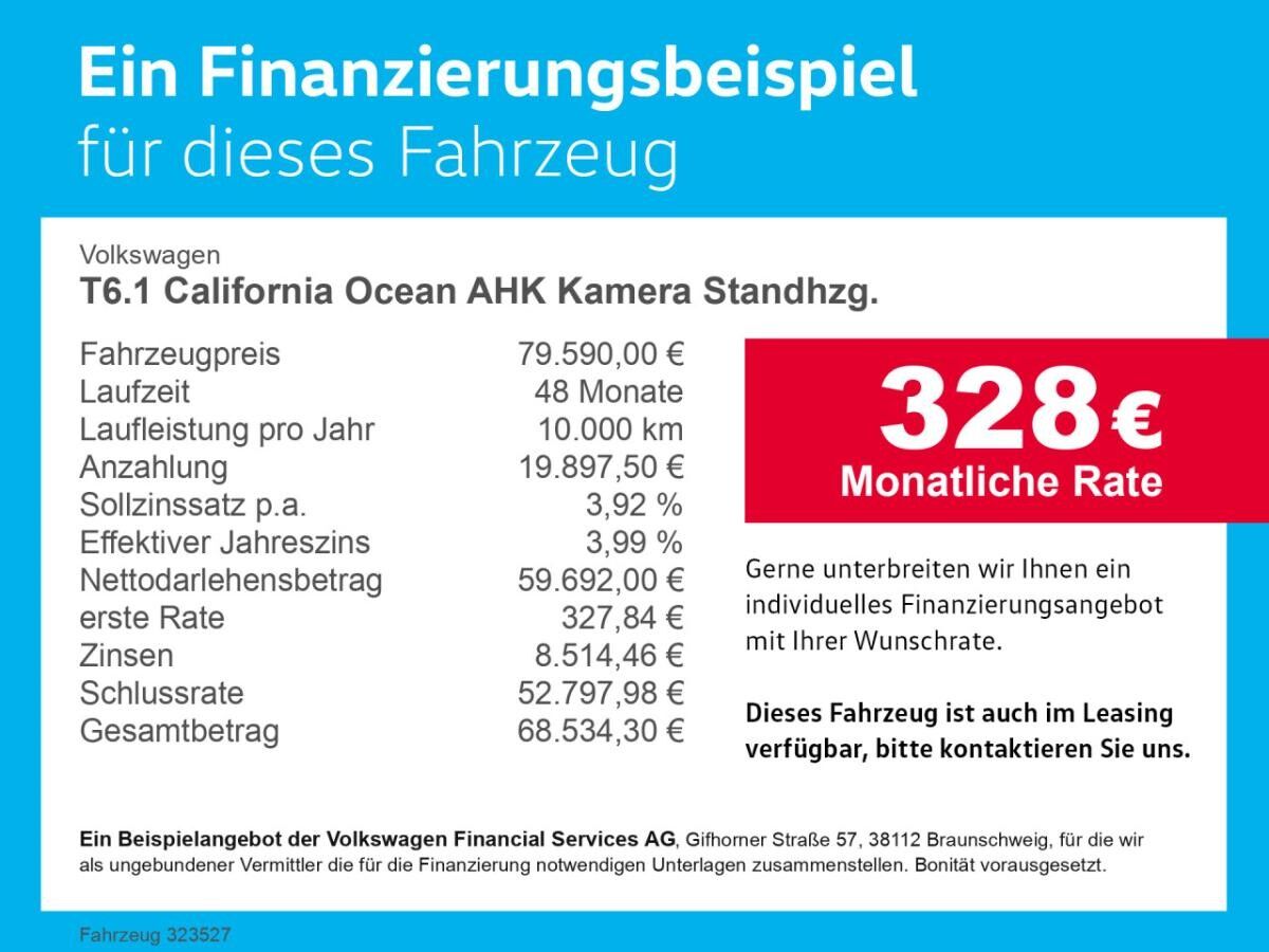 Volkswagen T6.1 California Ocean AHK Kamera Standhzg.