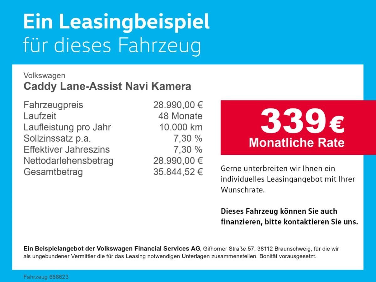 Volkswagen Caddy Lane-Assist Navi Kamera