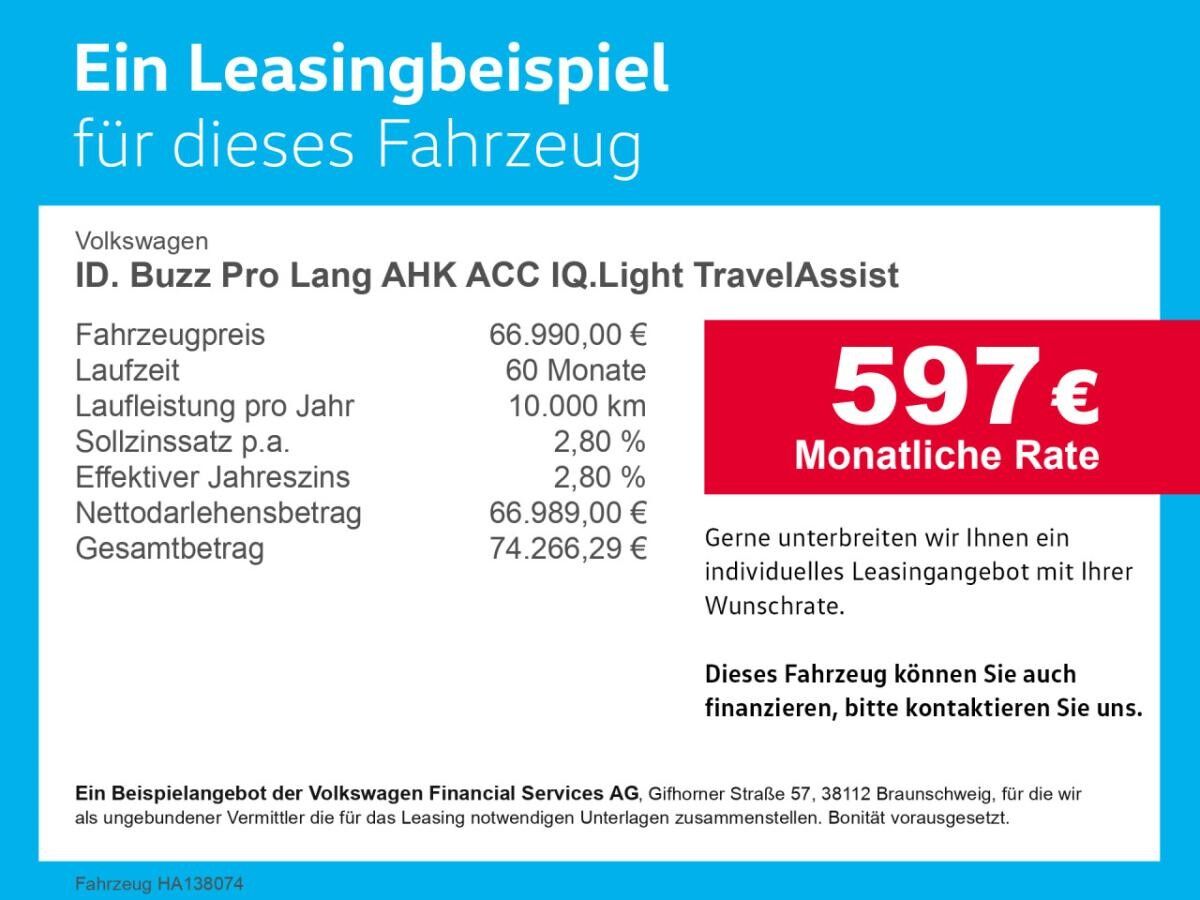 Volkswagen ID.Buzz ID. Buzz Pro Lang AHK ACC IQ.Light TravelAssist