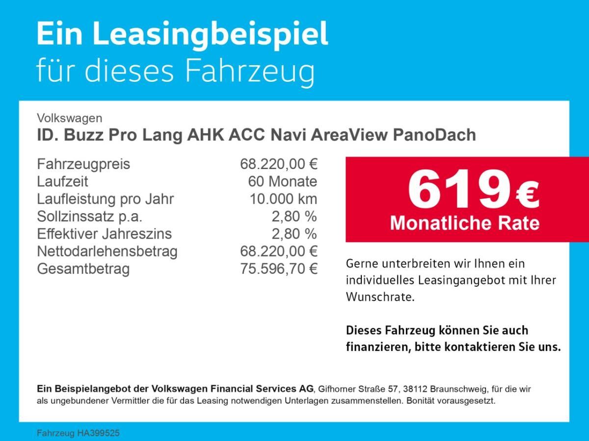 Volkswagen ID.Buzz ID. Buzz Pro Lang AHK ACC Navi AreaView PanoDach