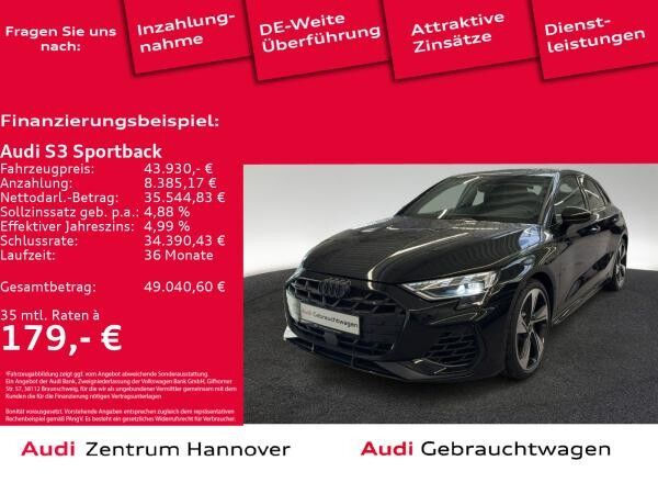 Audi S3 Sportback 2.0 TFSI Kamera ACC Navi LED Teilleder