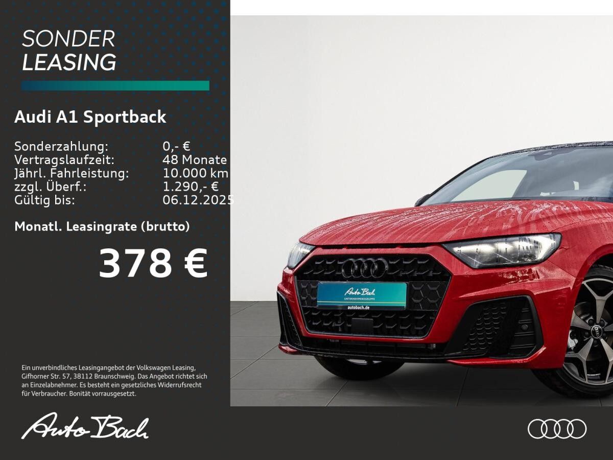 Audi A1 Sportback S line 30 TFSI 116PS S tronic virtual EPH-plus 18" S-Line plus