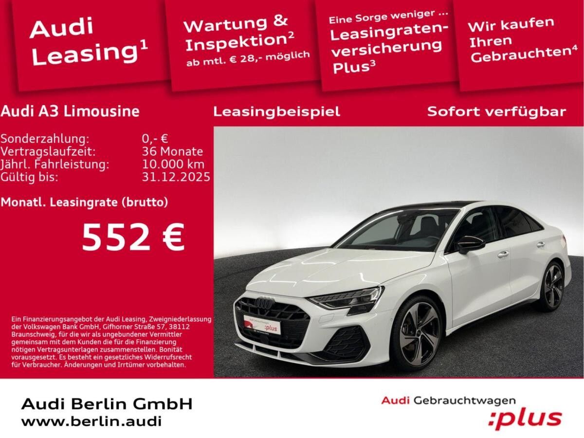 Audi A3 Limousine S line 35 TFSI S tr. NAVI MATRIX RFK