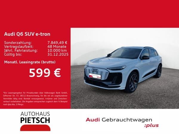 Audi Q6 e-tron quattro 2 x S line 95 kWh TechPro Pano Audi Q6 e-tron quattro 2 x S line 95 kWh TechPro Pano