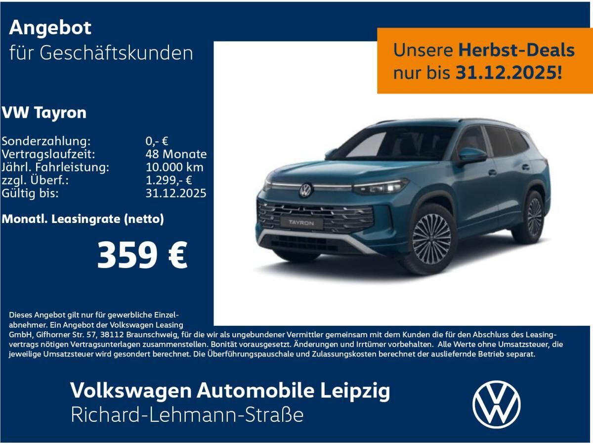 Volkswagen Tayron ELEGANCE 1.5 eTSI DSG*STHZ Volkswagen Tayron ELEGANCE 1.5 eTSI DSG*STHZ