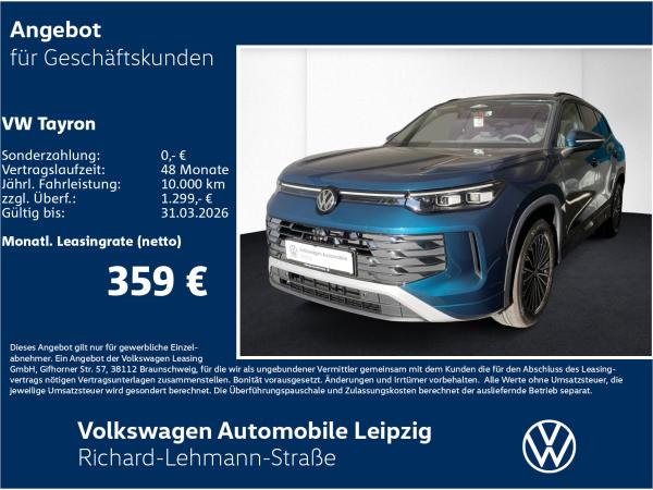 Volkswagen Tayron ELEGANCE 1.5 eTSI DSG*STHZ Volkswagen Tayron ELEGANCE 1.5 eTSI DSG*STHZ