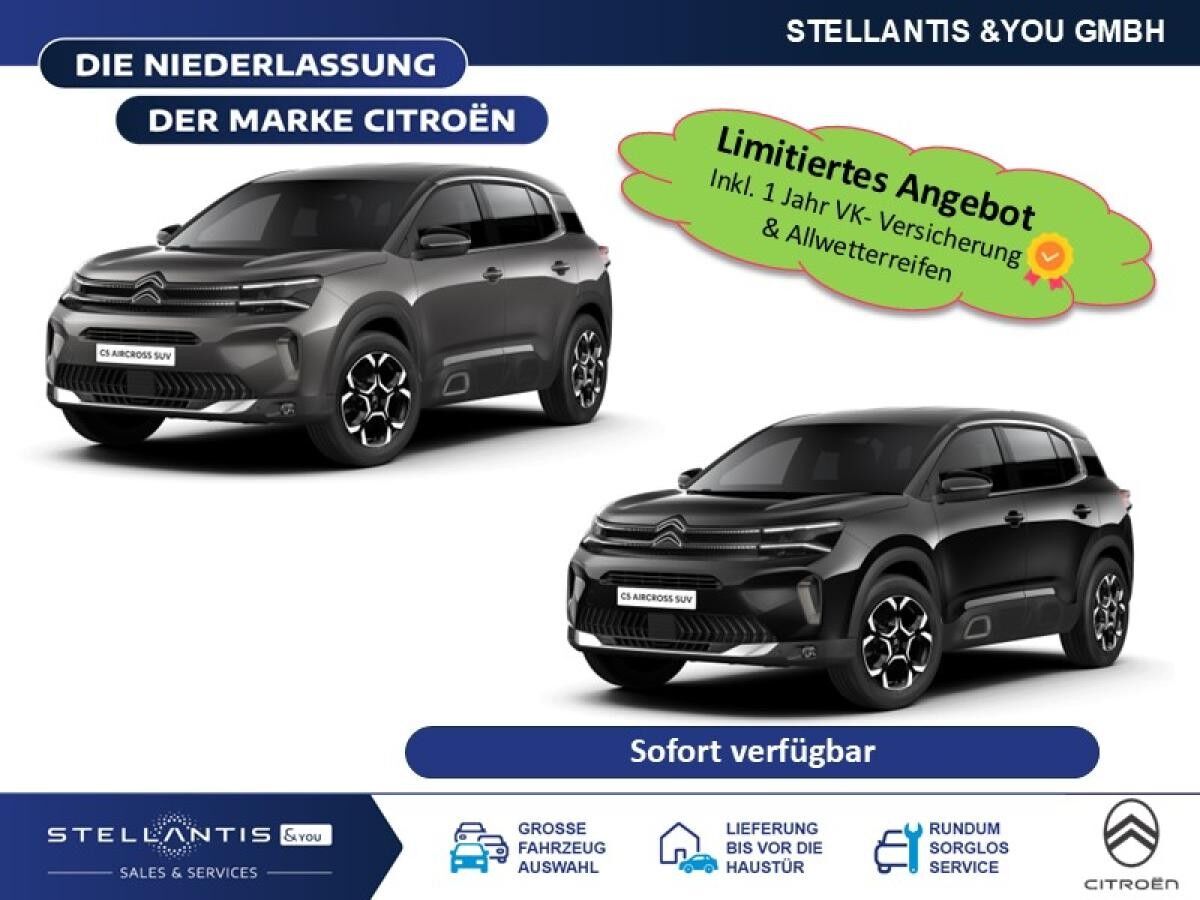 Citroën C5 Aircross MAX BlueHDI 130 EAT8 - Inkl. 1 Jahr Vollkasko Versicherung & Ganzjahresreifen