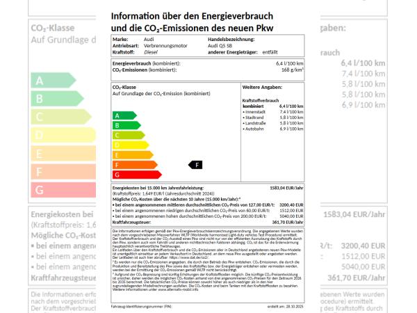 Audi Q5 Sportback S-Line Exterieur + Interieur, PanoDach, AHK, Tech Pro, el. Sitze vorn