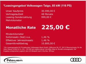 Volkswagen Taigo ENERGY 1,0 TSI 85 kW DSG * Rate 199EUR *