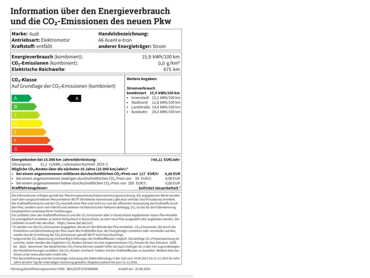 Audi A6 e-tron Avant S-Line Exterieur + Interieur, AHK, B + O Sound, PanoDach,