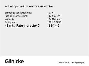 Audi A3 Sportback 40 TFSI e LED PDC+ CarPlay