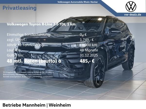 Volkswagen Tayron R-Line 2.0 TDI DSG NAVI AHK LED DAB ACC