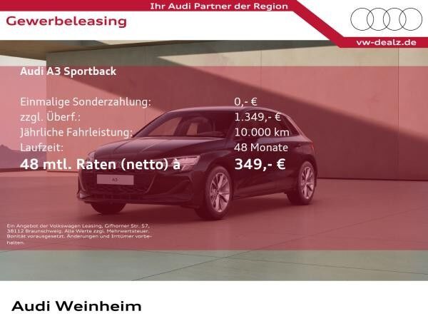 Audi A3 Sportback TFSI e S tronic LED Navi Virtual-Cockpit