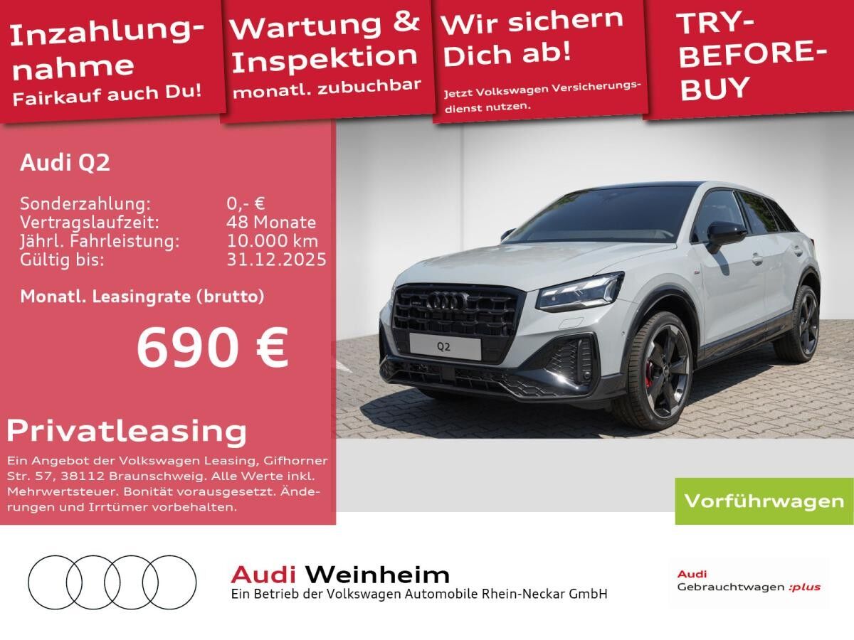 Audi Q2 40 2.0 TFSI quattro S line AHV Pano LED uvm