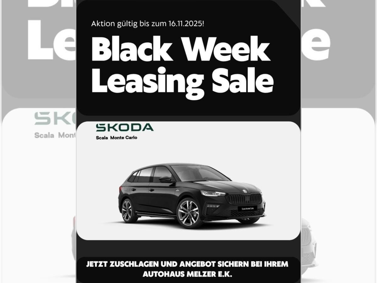 Skoda Scala Monte Carlo #Black-Week# + beh.WSS+Matrix+ACC+