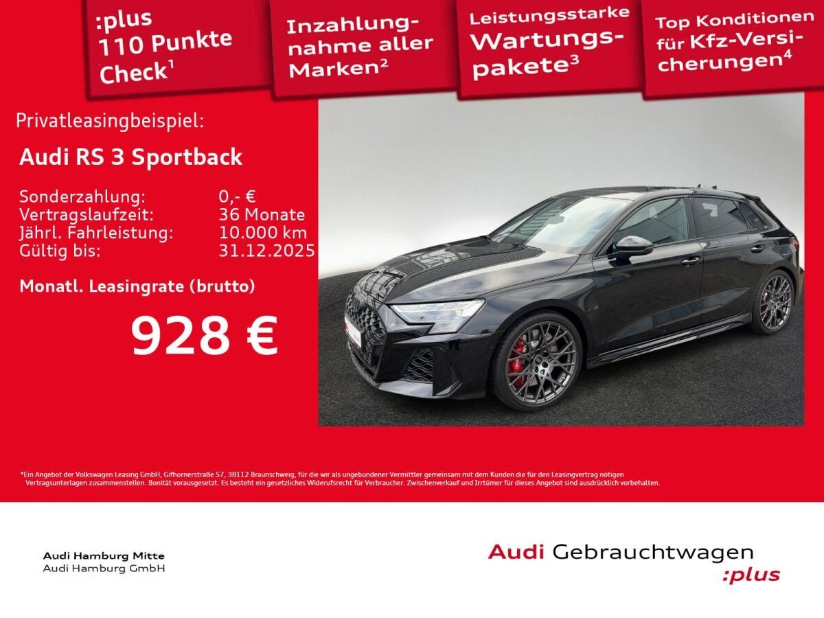 Audi RS3 Sportback quattro S tronic Navi Pano Sportabgas