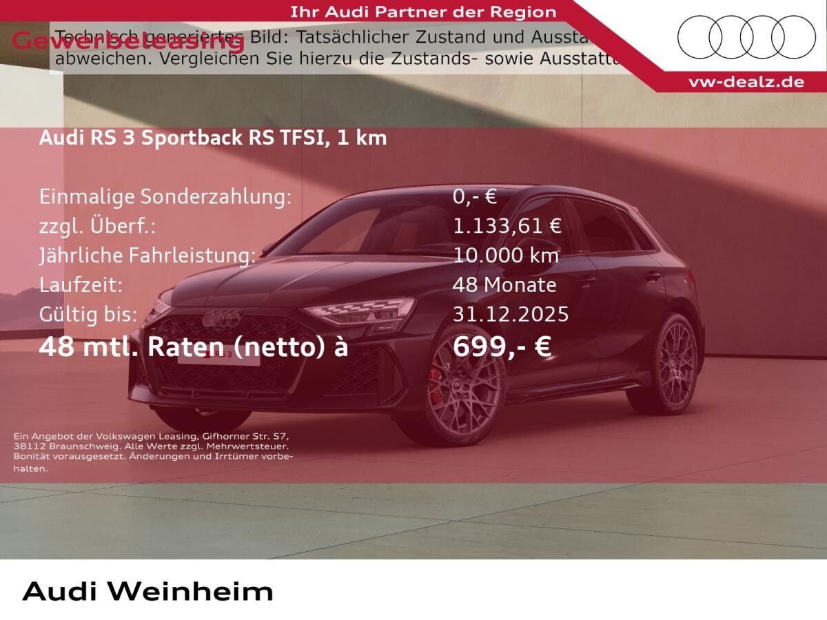 Audi RS3 RS 3 Sportback S-tronic quattro NAVI LED-Matrix
