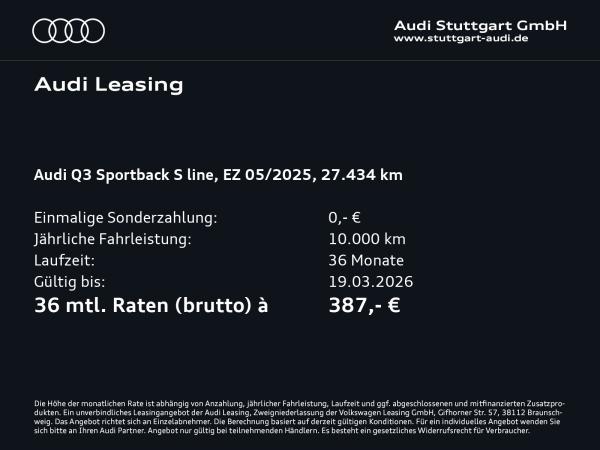 Audi Q3 Sportback S line 35 TFSI S tronic