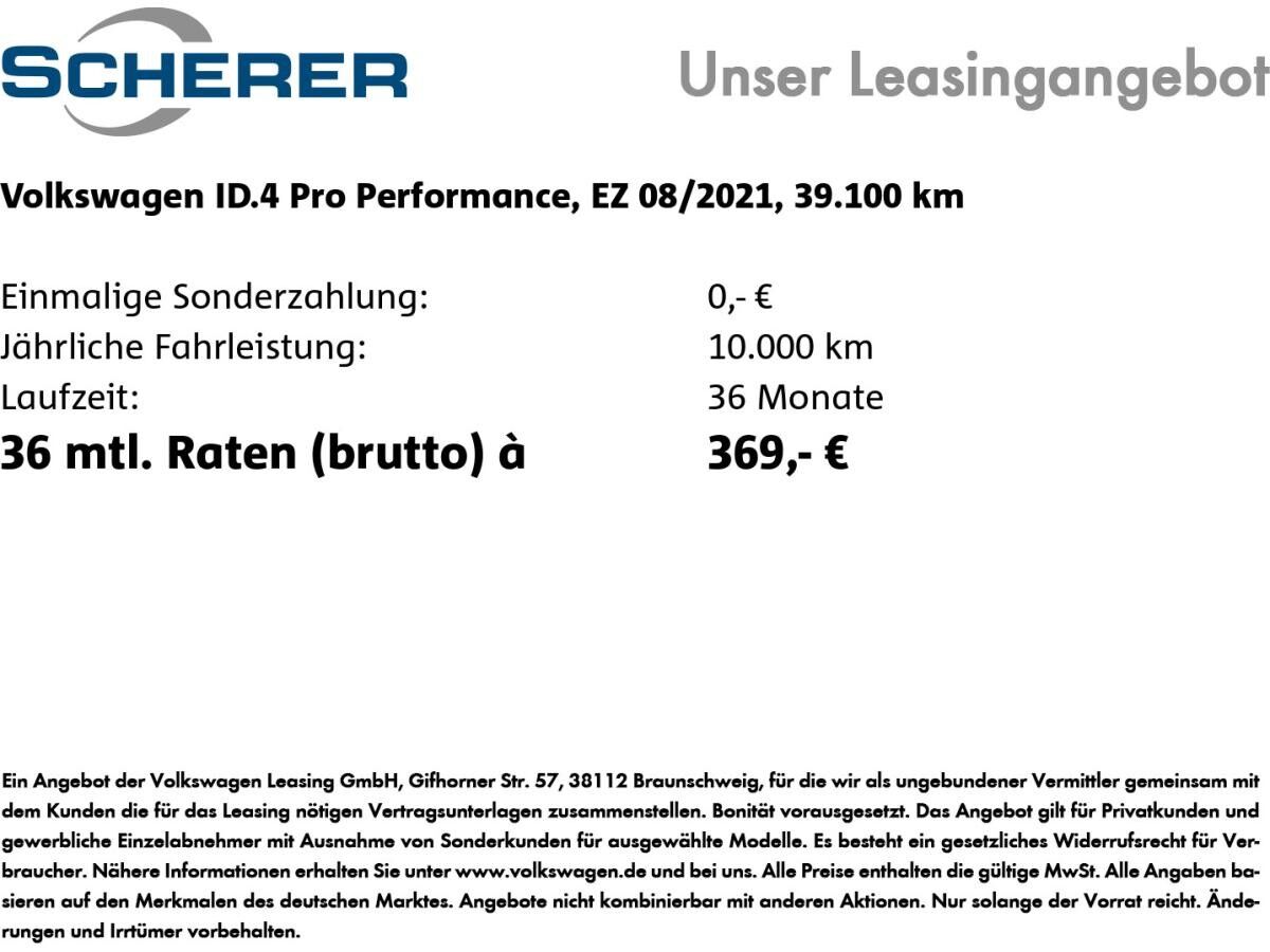Volkswagen ID.4 Pro Performance 82kWh NAVI SHZ WÄRMEPUMPE