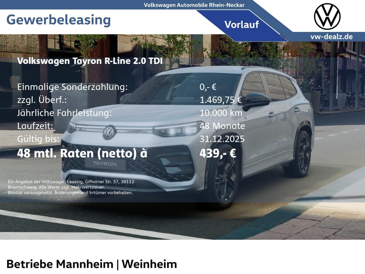 Volkswagen Tayron R-Line 2.0 TDI 4MOTION DSG AHK 7-Sitzer