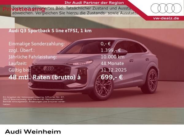 Audi Q3 Sportback e-hybrid S tronic