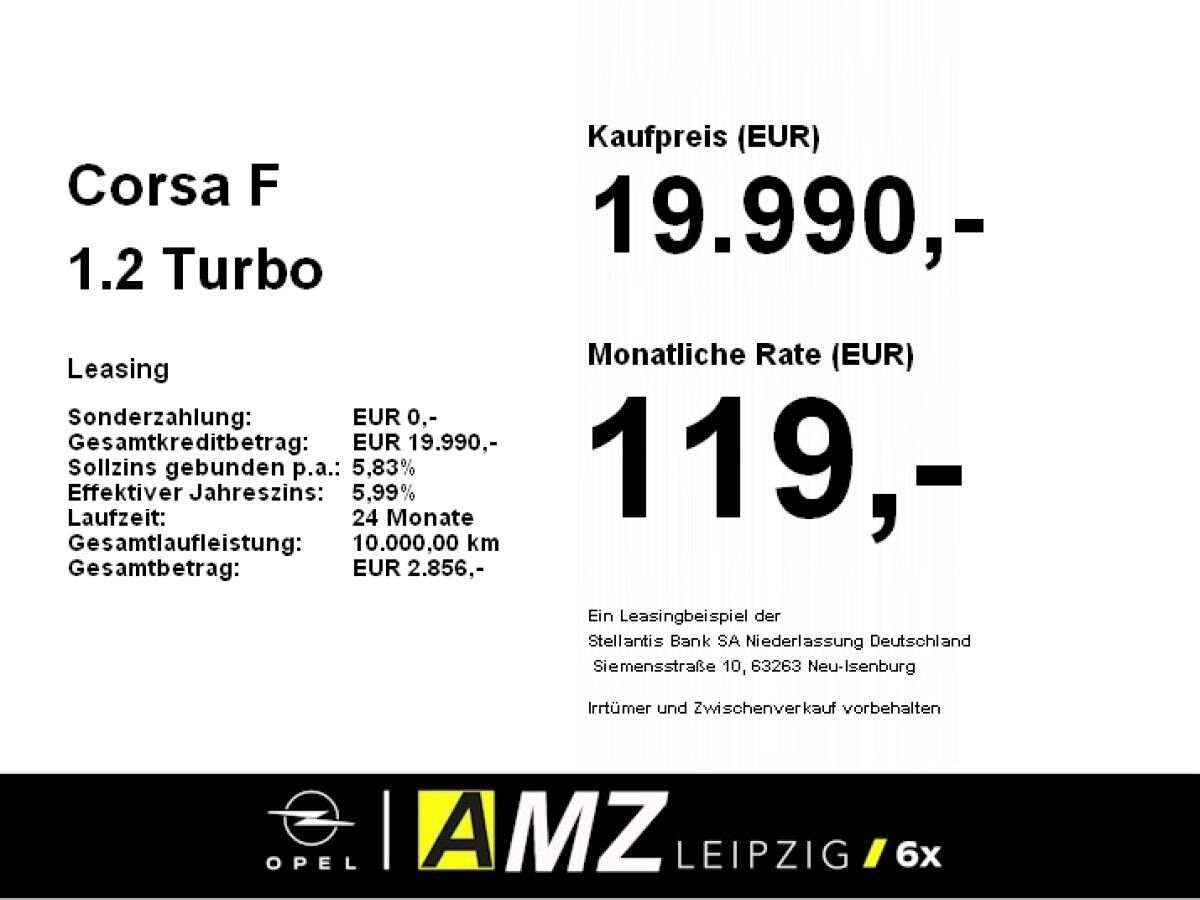 Opel Corsa F 1.2 Turbo Edition LED+SHZ+Fernlichtass.