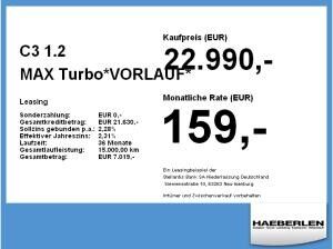 Citroën C3 1.2 MAX Turbo*VORLAUF* *Kamera*Navi*SHZ*