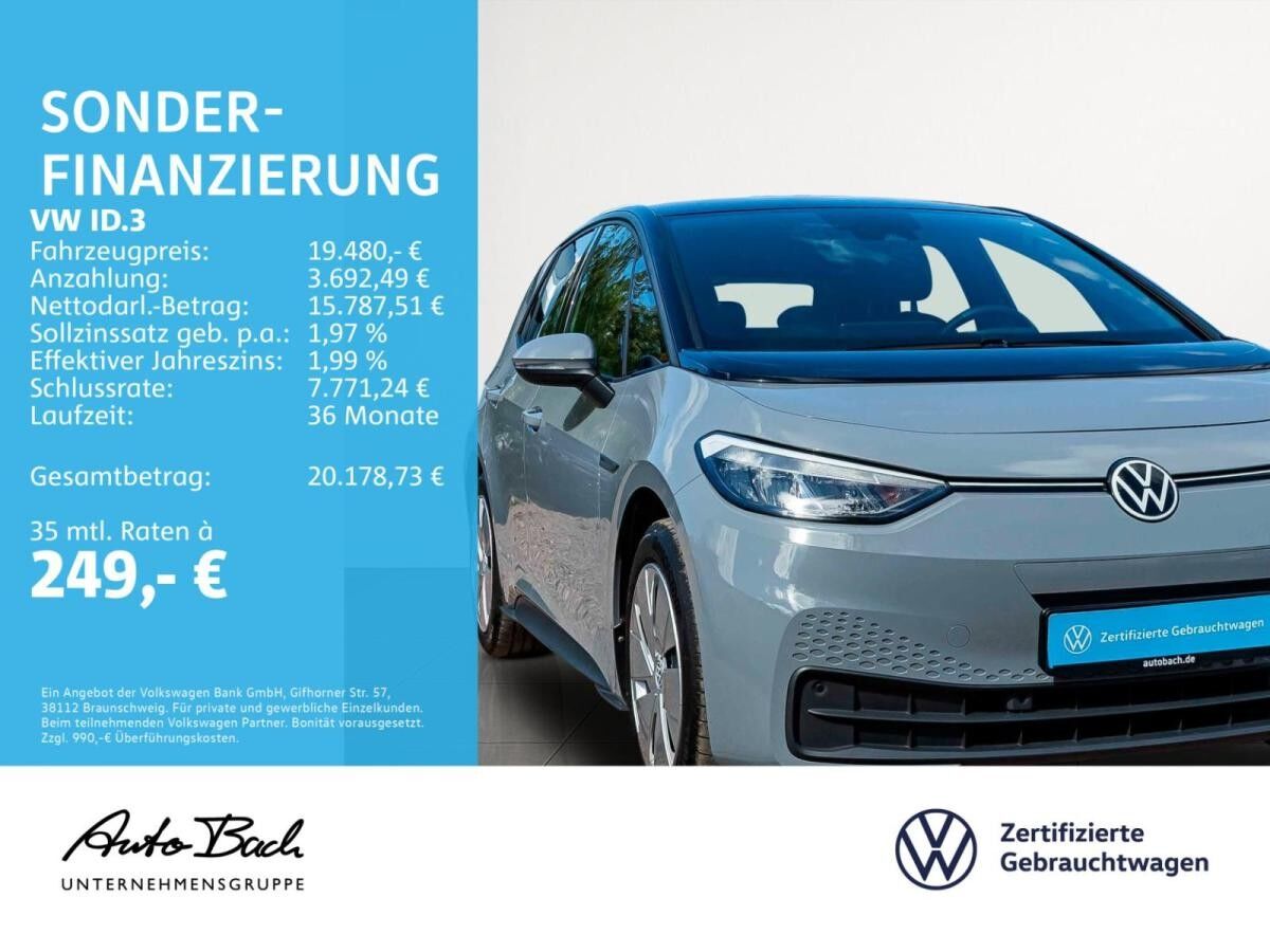 Volkswagen ID.3 Pro Performance Automatik Navi LED Standhzg ACC EPH DAB AHK