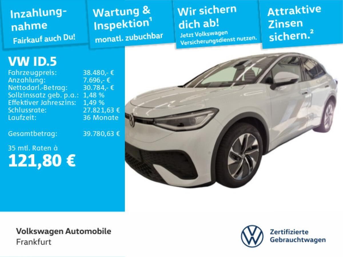 Volkswagen ID.5 Pro (77kWh) mit Entertainment-Paket Navi IQ.LIGHT - LED-Matrix-Scheinwerfer Sprachbedienung
