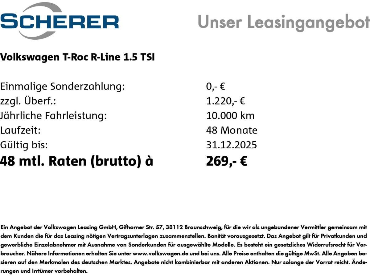 Volkswagen T-Roc R-Line 1.5 TSI DSG BLACKSTYLE AHK IQ KAMER