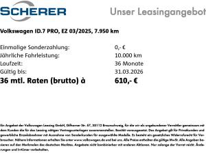 Volkswagen ID.7 Tourer *Pro* 77 kWh LED AHK IQ.DRIVE App-Connect HUD Volkswagen ID.7 Tourer *Pro* 77 kWh LED AHK IQ.DRIVE App-Connect HUD