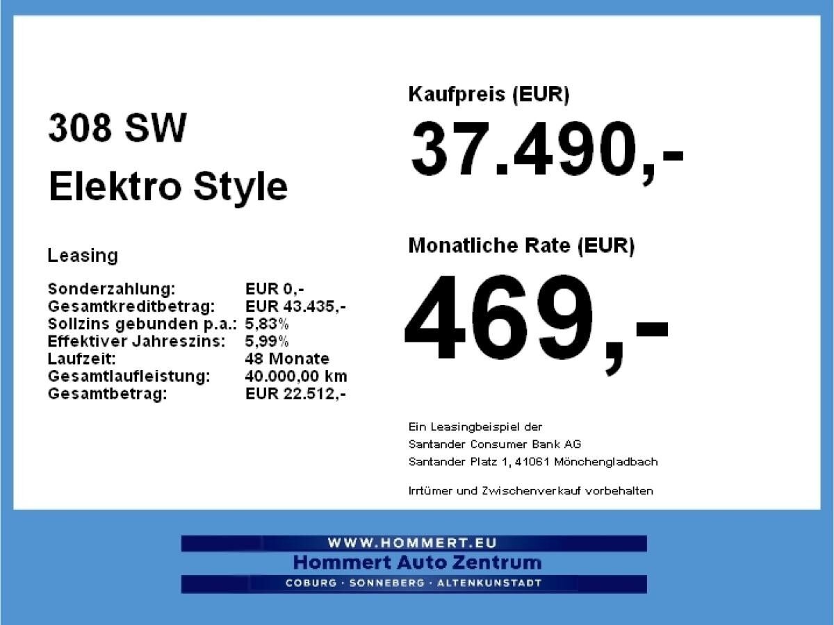 Peugeot 308 SW Elektro Style **Gewerbeknaller**