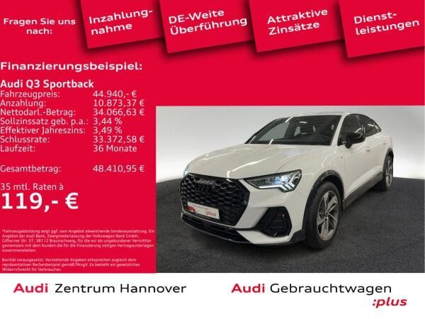 Audi Q3 Sportback S line 35 TFSI Kamera AHK LED virtual Navi