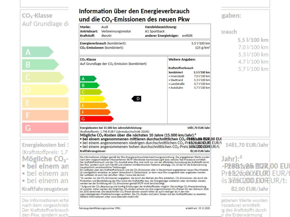 Audi A1 Sportback S-Line Interieur, Parkpilot, Sitzheizung, Lederlenkrad