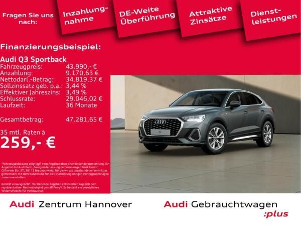 Audi Q3 Sportback S line 35 TFSI AHK LED virtual Sportsitze