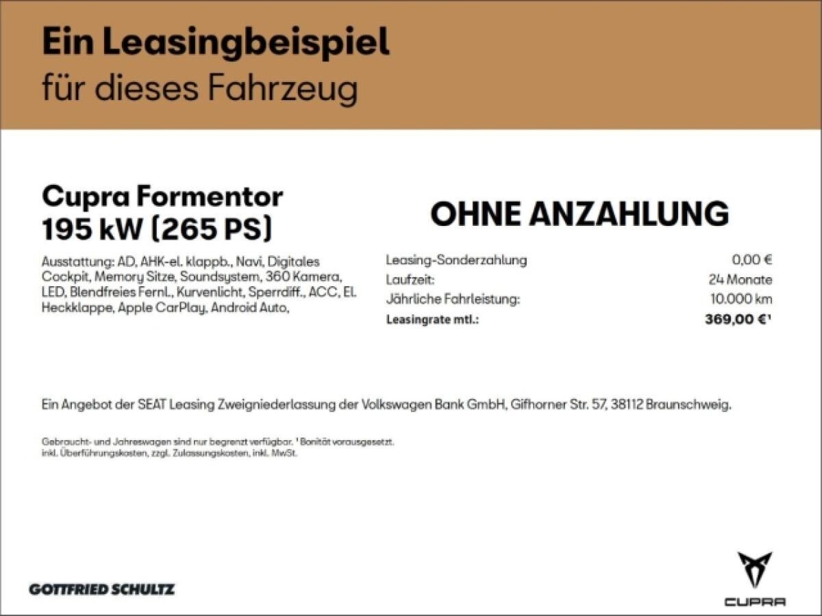 Cupra Formentor VZ 2.0 TSI 🔥BLACK DEAL🔥(Essen-Kray)