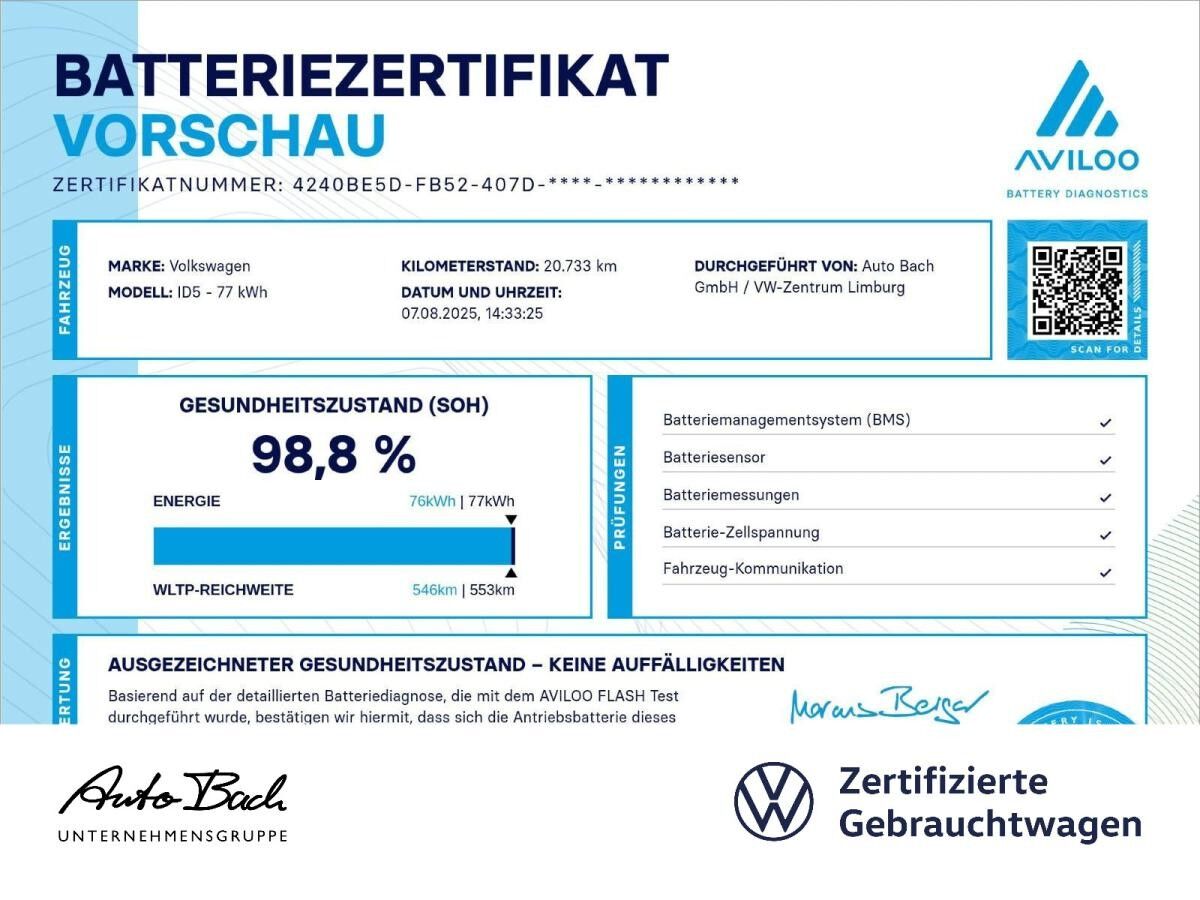 Volkswagen ID.5 Pro Automatik Navi LED Standhzg ACC EPH DAB AHK