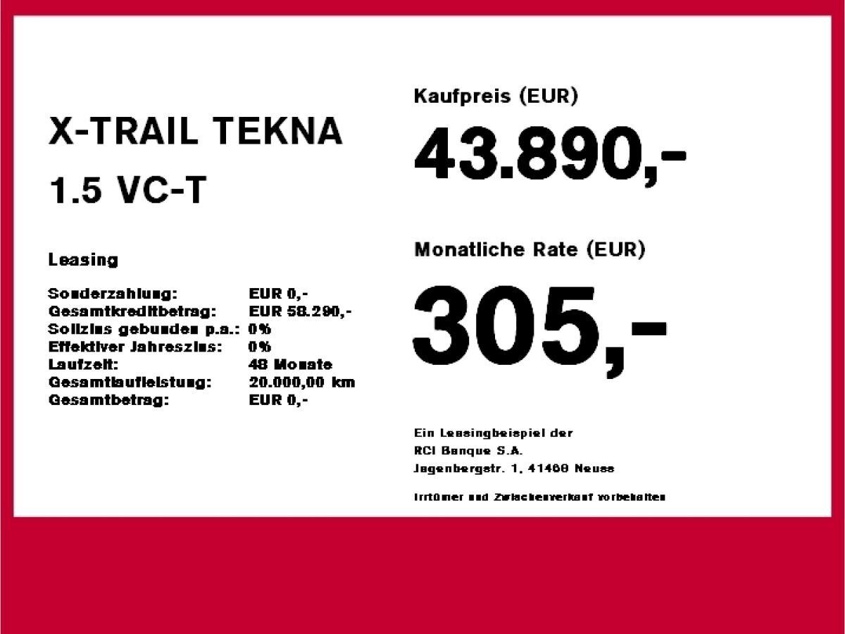 Nissan X-Trail X-TRAIL TEKNA 1.5 VC-T e-POWER e-4ORCE WKR inkl