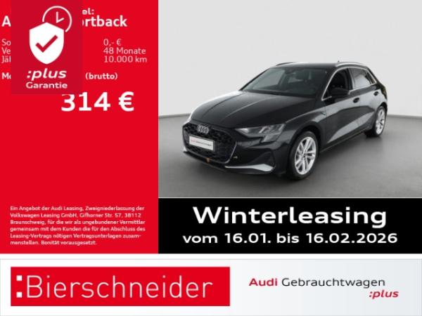 Audi A3 Sportback 30 TFSI advanced HuD SONOS CAM 17 "Winterleasing ab dem 16.01.2026"
