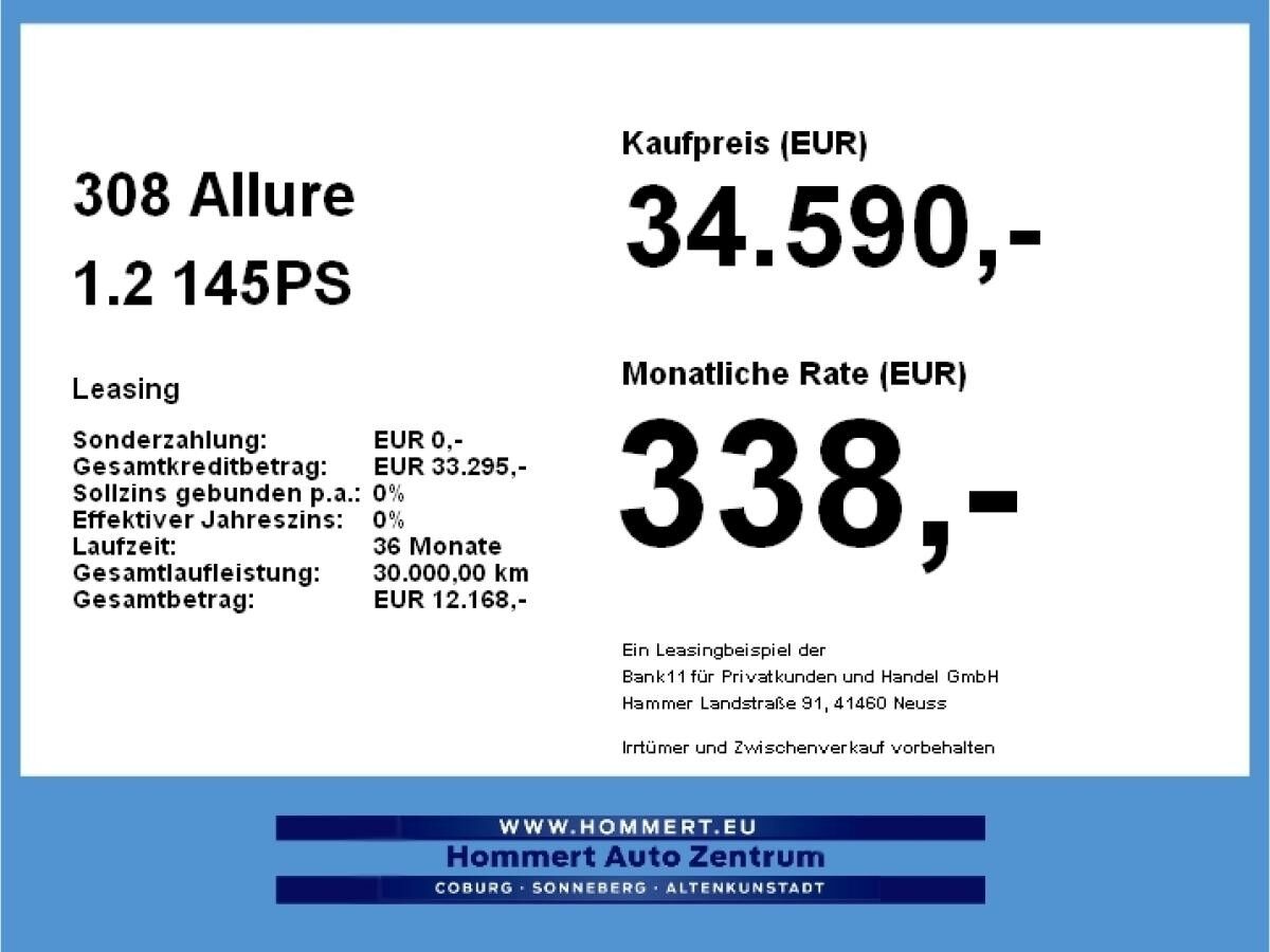 Peugeot 308 Allure 1.2 #180°#LED#Klimaautom.#