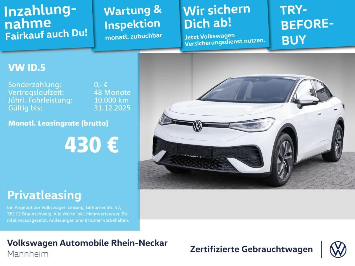 Volkswagen ID.5 Pro GAR2030 Navi Pano Wärmepumpe uvm